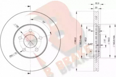 R BRAKE 78rbd24073 -  Тормозной диск